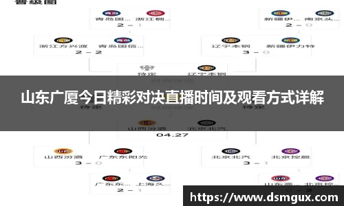 山东广厦今日精彩对决直播时间及观看方式详解